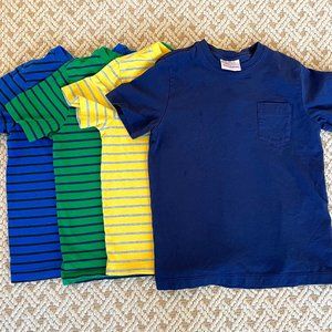 Lot of FOUR Hanna Andersson Sz 120 (6-7) Short-Sleeve T-Shifts - VGUC and EUC!